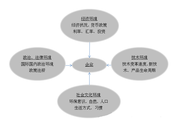 我们利用pest理论对行业进行宏观环境分析,如图 