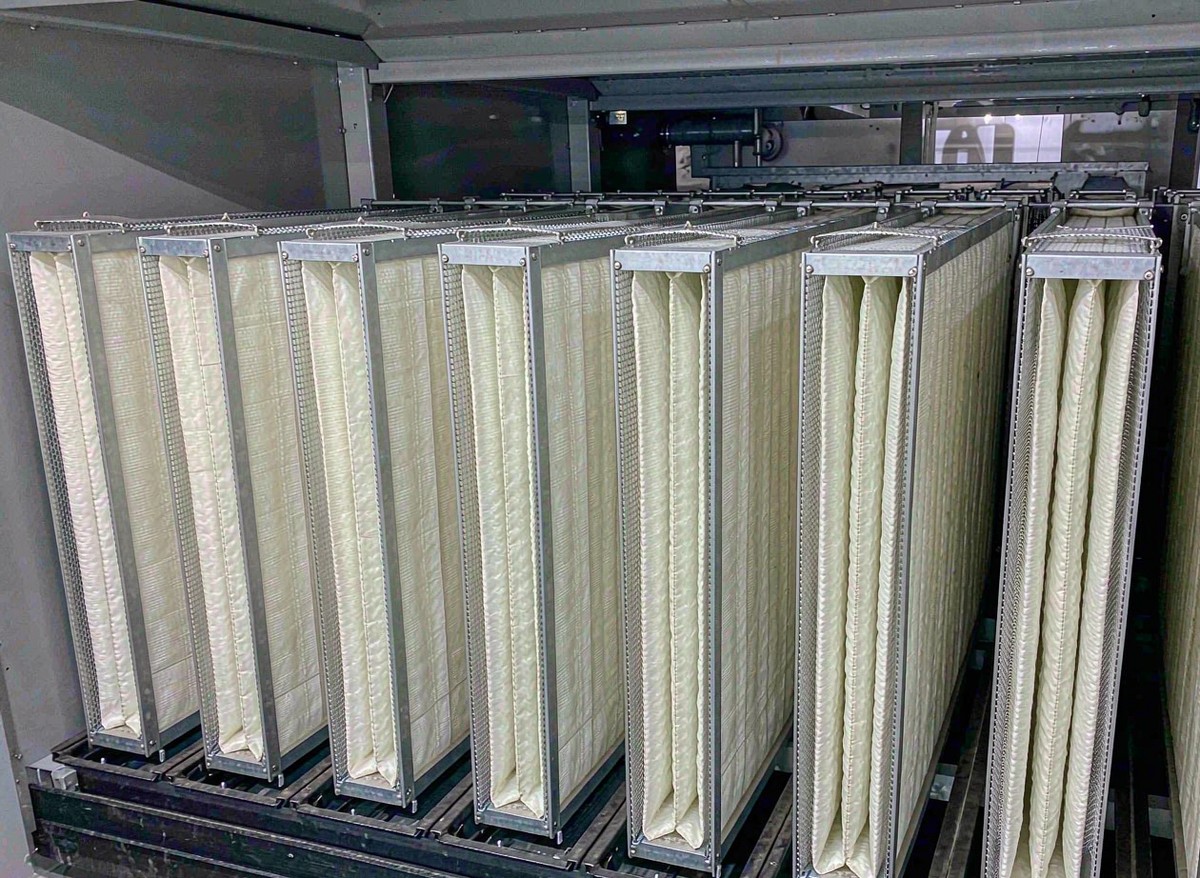 玻纤袋式中效过滤器在AHU机组中的安装应用